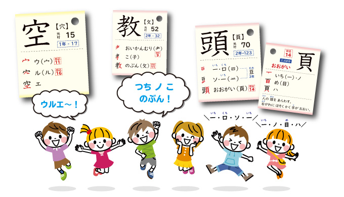唱えて覚える漢字カードのイメージ画像